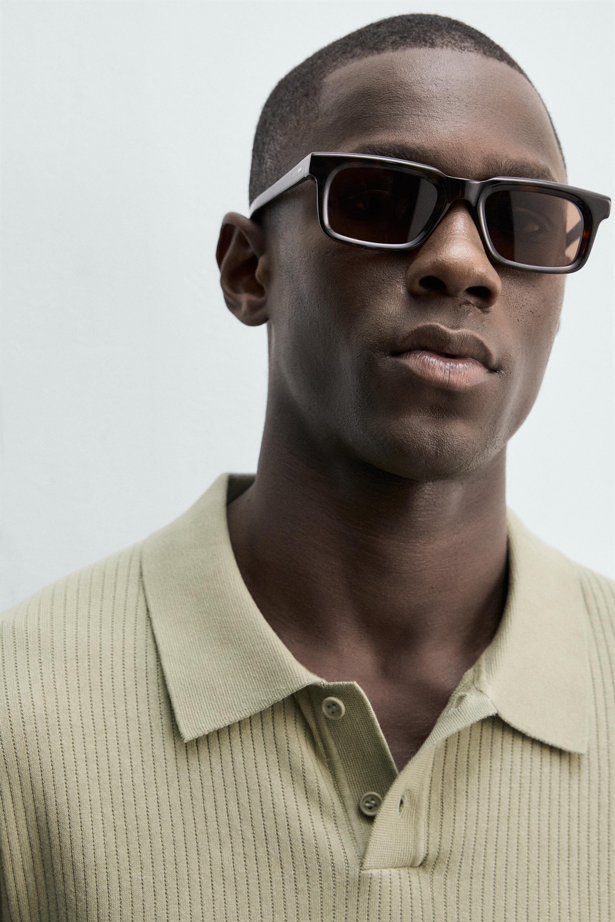 RIBBED KNIT POLO SHIRT